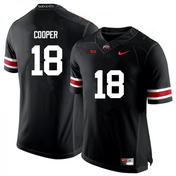 Ohio State Buckeyes #18 Jonathan Cooper Men Football Jersey Black OSU84893